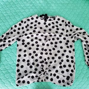 Black and White Polka Dot Top